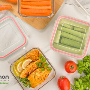 لیمون ظرف شیشه ای مربع دربدار 440